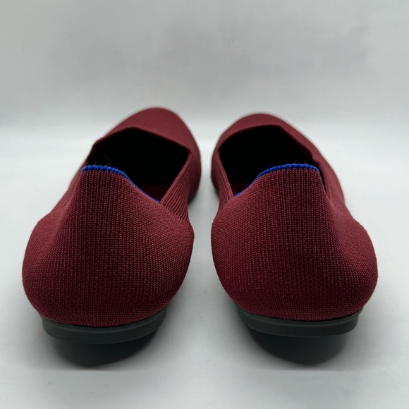 Rothy’s The Loafer Round Toe Red Cinnamon Burgundy Flats Slip On Size 10 - Picture 6 of 12